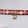 Vente en gros - Bracelets de charme en verre Perle de Noël fleur jaune CZ Crystal Charms Dangle pour les femmes Original DIY Jewelry Style Fit Pandora