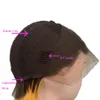 613 Parrucca frontale in pizzo biondo corto per capelli umani per le donne Capelli umani vergini indiani brasiliani Ombre Colore 10-20 pollici