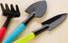 3PCS/SET Mini Shovel Spade Rake Metal Head Garden Gardening Plant Tools Set with Colorful Wooden Handle