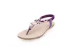 Mode Vrouwen Schoenen Sandalen Boheemse Dames Dia's Dia's Uil Beaded Flat Clip Teen Sand Beach Groothandel Gratis Verzending