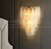 Nowa sztuka Deco Design Nowoczesny Lampa Ściana Sypialnia Szklane Światła ścienne AC110V 220 V Złote schody LED Light Myy