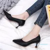 Hot Sale-Spring Mulheres Designers Escritório Carreira Pointed Toe Salto Alto PU Bombas Shoes