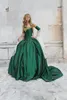 Gorset Renaissance Emerald Prom Dresses Trendy Bez Ramiączek Długie Rękawy Plus Size Wiktoriański Suknie Wieczorowe Lace Up Queen Quinceanera Suknie