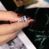 925 الفضة الاسترليني خلق خواتم فنجر مويسانيت الاصبع مجموعة الأبدية الزفاف الاشتباك توباز الأحجار الكريمة خواتم للنساء مجوهرات
