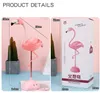 LED Flamingo Night Light Touch Czytanie Lampa stołowa dla dzieci Ładowanie USB Salon Sypialnia Dekoracyjne oświetlenie światła