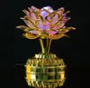 Lampe de table en or travail bouddha musique haut-parleur lumière fleur fantaisie coloré changeant LED fleur de lotus romantique décoration de mariage lampe de fête