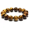 8mm 10mm 12mm Occhi di tigre Bracciale di perline Uomo Minimalista Yoga Meditazione Gioielli Buddha Bracciale per uomo Bracciale fatto a mano Heren