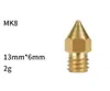 3mm 0.2mm 0.3mm 0.4mm 0.5mm 1.75mm 3D 프린터 액세서리 mk8 뾰족한 황동 노즐 서브 밴드 레터링 구리 압출기 노즐 Makerbot Reprap