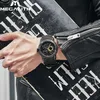 MEGALITH Fashion Gold Dragon Sculpture Watch Men Quartz Watch Waterproof Big Dial Sport Watches Men Watch Top Luxury Brand Clock L2166