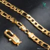 10pcs Wholesale 6MM Width 20-32 inch Gold Man Necklace Jewelry Fashion Men Chain Curb Necklace new For Cuban Jewelry Mens Gift Factory price