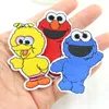 Sésamo rua elmo grande pássaro patch ferro em manchas bordadas para vestuário diy emblemas adesivos apliques atacado