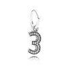 NEW 100% 925 Sterling Silver Pandora 9 Number of An Alphabet Charm Beads Collocation Bracelet Fit DIY Bracelet Women Original Jewelry