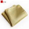 Polyester Hankerchief 60 colors Grid Pocket square Napkin Striped kerchief mocket men's noserag For Party Wedding for Christmas gift