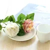 Simulação de seda rosa flor tecido de seda artificial rosas peônias buquê de flores branco rosa laranja verde vermelho para casa de casamento e5595668