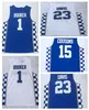 popolare fan del Kentucky College online uomini all'ingrosso Basketball Wear 3 ADEBAYO 11WALL 15 COUSINS 0 FOX 12 Towns 23 DAVIS Basketball Maglie