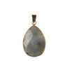 Gold-faced faceted flash stone drop pendant ladies DIY jewelry earrings necklace wallet pendant gift pendant