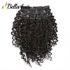 Clip bouclé en extension cheveux humains Curl Clips Ins tête complète pour les femmes noires cheveux brésiliens Remy couleur naturelle 10 pièces avec 21 clips 16044168