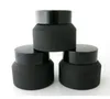 15g 30g 50g Frost Black Glass Cream Jar Verpackungsflaschen mit Deckel White Seal Insertion Container Cosmetic Cream Pot