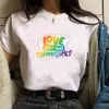 ゲイプライドギフトFunny Cute Loveはカウント数染色体文字TシャツカジュアルレズビアンLGBT半袖Tシャツトップス