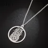 SMJEL Stainless Steel Pineapple Necklaces for Women Origami Fruit Pineapple Statement Necklace Round Jewelry Collier femme 2019