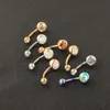 Stainless Steel Belly Piercing Kit Screw Navel Button Rings Tragus Ear Bar Cartilage Earring Body Jewelry 14G 80pcs2983