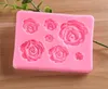 Novo molde de silicone para flores de rosas para bolo, molde de chocolate, ferramentas de decoração para bolo de casamento, fondant, molde para bolo, KD1