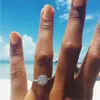 Edelstein-Diamant-Ring-Band Braut Verlobung Eheringe Modeschmuck Frauen Weihnachtsgeschenk Will und Sandy