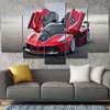작품 현대 Comalo 인쇄 모듈 형 HD 스포츠 자동차 포스터 홈 장식 벽 예술 5 조각 그림 벽 예술 캔버스 회화 빨간색
