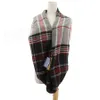 ファッション女性の格子縞のジッパーのスカーフの目に見えないポケットスカーフの女性の格子縞のネッカーチオの冬の暖かいラップ3styles rra1954