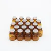 1ML 2ML 3ML (1/4 5/8 Dram) Amber Mini Glass Bottle 1cc 2cc 3cc Amber Sample Vial Small Essential Oil Bottle Travel Must 111