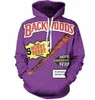 Yeni Erkek / Bayan Backwoods Bal Berry Komik 3D Baskı Moda Eşofmanlar Crewneck Hip Hop Kazak ve pantolon 2 Parça Set Kapüşonlular Blunts