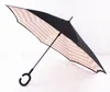 C Handle Double Layer Inside Out WindProof Beach Reverse folding Sunny Rainy Umbrella WX9-236を備えたヒョウ縞逆傘