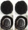 Sistema de cabelo para calard￡rios afro renda frontal enrolada com mono npu toupee toupee brasileira Virgem Human Human Substitui￧￣o para homens negros