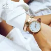 Shengke Brand Women Watches Simple Leather Wristwatch Lady Gold Luxury Dial Watches Mixmatch Relogio Feminino Brown Leather 2017