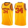 MJ (23) 마이클 노스 캐롤라이나 타르 힐 농구 유니폼 UCLA 러셀 0 웨스트 브룩 레지 (31) 밀러 저지 저렴한 도매