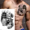 waterproof temporary tattoos men tattoo forest wolf tattoo black large tatoo for boys men arm chest body art 2019 new big3865532