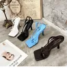 Gladiatorsandalen Schoenen met hoge hakken Herfst Best Street Look Dames Vierkante kop Open teen Clip-On Strappy Sandalen Dames