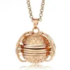 DIY Fold Photo Locket Necklace Openable ball Live Memory Pendant Silver Gold Necklaces Fashion Jewelry Drop Ship 380177