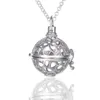 Ny diffusor Essential Oil Cage Pendant Halsband med bomullsboll svart lava Rock Stone Hollow Lockets kedjor för kvinnliga modesmycken