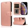 Lederen portefeuille Flip Phone Cases voor iPhone 11 12 Mini 13 PRO MAX 7 8 x XR XSMAS SAMSUNG S9 / S10 Achterkant