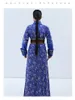 New Arrival Chinese Starożytne Kostium Mężczyzna Film Performance Wear Blue Haftowane Dragon Brocade The Qing Dynastic Prince Odzież