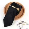 Tie Clips solid men's neck clip 35 colors Necktie Clip For Businessmen Necktie father tie Clip Christmas gift free shipping