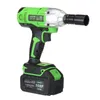 18-108V Trådlös slagnyckel Power Drills Hammer Högmoment 2 Li-ion Batteri med LED-ljus