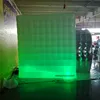 Partihandel högkvalitativ flygblåsning kub gyllene uppblåsbar fotobås LED -remsa uppblåsbar studiobås med färgglada LED
