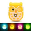 Mini hibou bébé veilleuse capteur automatique lampe de contrôle de la lumière ue prise américaine enfant enfants chambre de bébé lampe à Led prise animale veilleuse