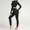 Slank Gras Merk Designer Womens Grils Yoga Pak Top Lange Mouw Sportwear Trainingspakken Fitness Jumpsuit Style Sport Kleding Running Outfits