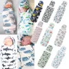 2019 recém-chegados recém-nascidos da criança do bebê swaddle cobertor saco de dormir do bebê swaddle musselina envoltório chapéu dormir outfits4352191