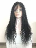 Full Lace Paryk för kvinnor Brasilianska Deepwave Parykar Mänskligt hår # 1 # 1b # 2 # 4 130% Pre Plocked Glueless Long Lace Wigs 10 "-30"