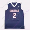 Final Four NCAA College Gonzaga basketbalshirts 1 Jalen Suggs 2 Drew Timme Corey Kispert Jersey thuis weg Wit Grijs Marineblauw Zwart Volwassen Heren Jeugd