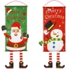 Bandiere appese di Natale Ciondolo per vetrine Decorazioni per pareti in camera per feste a casa Natale all'aperto Decorazioni per porte di Babbo Natale JK1910